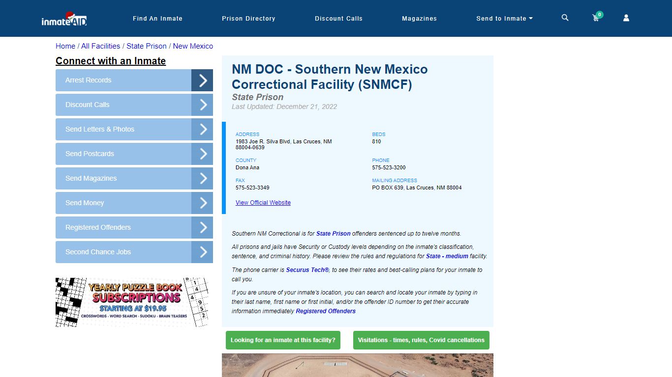 NM DOC - Southern New Mexico Correctional Facility (SNMCF)